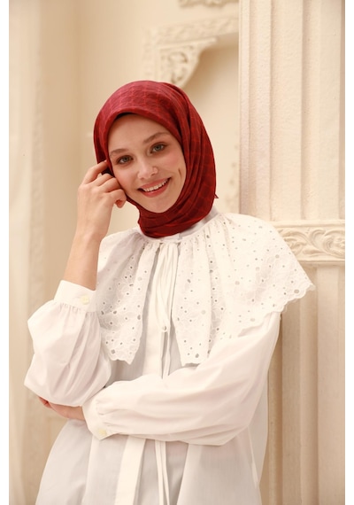 Silk Home Olinda Eşarp 48004-668691 - 90 X 90 / Bordo , Mercan - 66 Bordo , Mercan - 66
