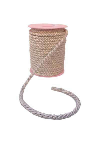 Kordon Ip Sarmanlı 6 Mm Örgü Ip (20 Metre) Krem N11.7282