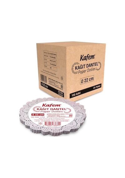 Kafem Dantel Kağıt 22 cm 100 Lü x 24 Paket