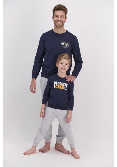 Arnetta Never Give Up Lacivert Erkek Çocuk Pijama Takımı 5274-27909 Lacivert