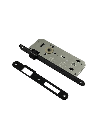 Dooraks Wc Kapısı Kilidi Oval Ayna 40 Mm Mat Siyah