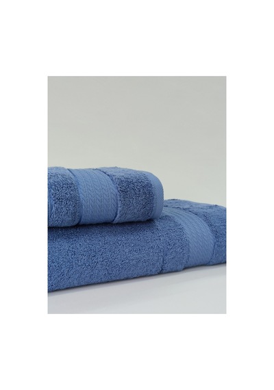Özdilek Trendy Büyük Boy Banyo Havlu Seti 2'li- 90x150 Cm + 50x90 Cm Mavi