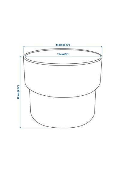 Ikea Förenlıg Plastik Saksı, Beyaz, İç/dış Mekan