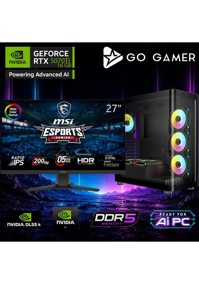 Go Gamer E464DP ULTRA 5 250KF PLUS 32 GB 2 TB SSD RTX5070Ti 16 GB 27" Free Dos Oem Paket Masaüstü Oyuncu Bilgisayarı