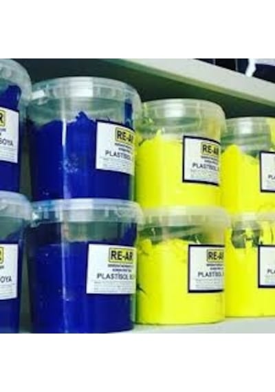Re-Ar Plastisol Sarı Serigrafi Tekstil Baskı Boyası 1 Kg