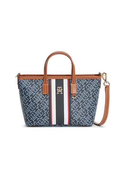 Tommy Hilfiger Th Monoplay Mını Tote Strıpe Le Kadın Mavi Çanta - Aw0aw18389