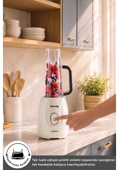 Karaca Blendy Personal Kişisel Kulplu Smoothie Blender Çift Hazneli Starlight