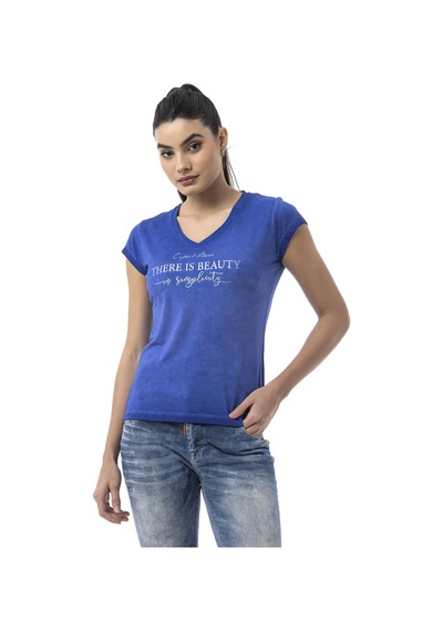 Wt396 Women's Graphic Print T-shirt Çok Renkli