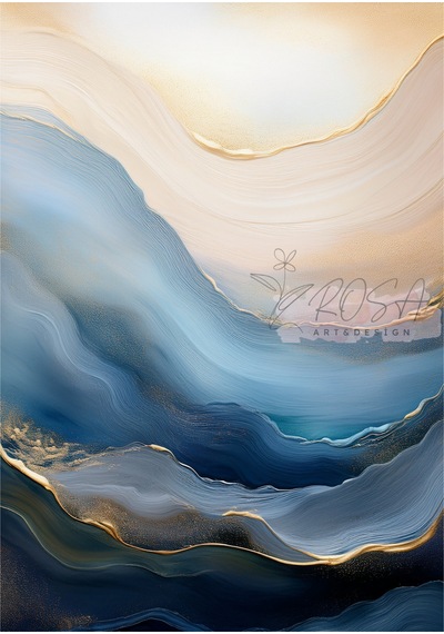 Çerçevesiz Poster Dijital Baskı Dalga - 50x70