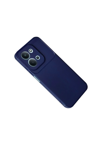 Xiaomi Redmi 15c 5g Uyumlu Kılıf Karbon Tasarım Kamera Korumalı Silikon Telefon Kılıfı Kapak Lacivert