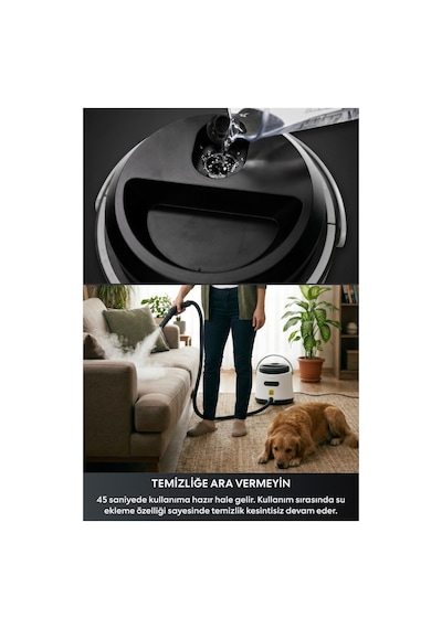 St2 Steamy Ultra Çok Fonksiyonlu Buharlı Temizleyici 2600w 3.5l Su Tankı 4 Bar Basınç