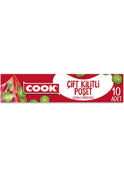 Cook Kilitli Buzdolabı Poşeti 19x25 Cm 10 Adet