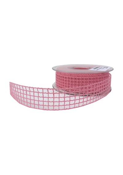 Kurdele Kanaviçe File Modeli 2 Cm (20 Metre) Pembe N11.10092