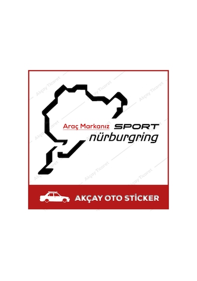 Her Araca Uygun Nürburgring Sticker Nürburgring Oto Sticker (250431009)