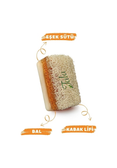 Tala %100 El Yapımı Doğal Kabak Lifli Ballı Eşek Sütü Sabunu 2'li Paket 120 Gr.x 2 Adet 585848382-2 Eşek Sütü