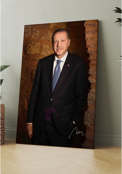 Recep Tayyip Erdoğan Başkan Erdoğan RTE Kanvas Tablo (7 Farklı Ölçü) 50 x 70
