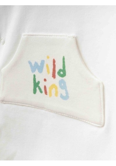 Zekids 3 Lü Organik Bebek Fil Desenli Tulum Seti-16185 Çok Renkli
