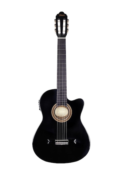 Valencia Vc104thncebk Elektro Klasik Gitar İnce Kasa Siyah Th