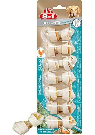 8in1 Delights Pro Dental Xs Boy Kemik 7'li, 84 Gr. Köpek Ödülü
