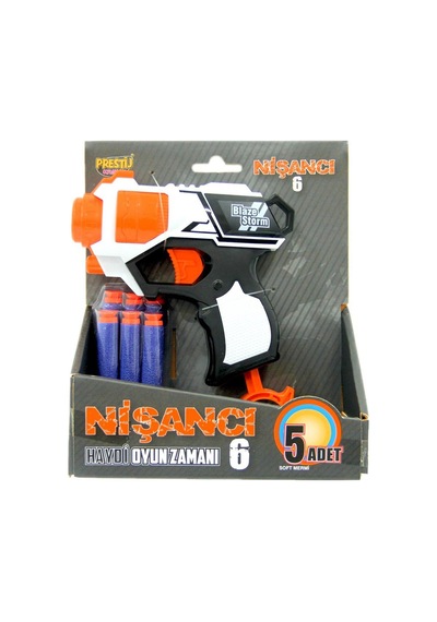 Nişancı Sünger Dart Atan Silah-6 Dartlı
