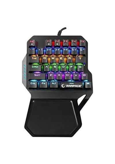Kb-r77 Palm Usb Rainbow Backlight Outemu Blue Switch Mekanik 36 Tuşlu Mini Gaming Oyuncu Klavyesi