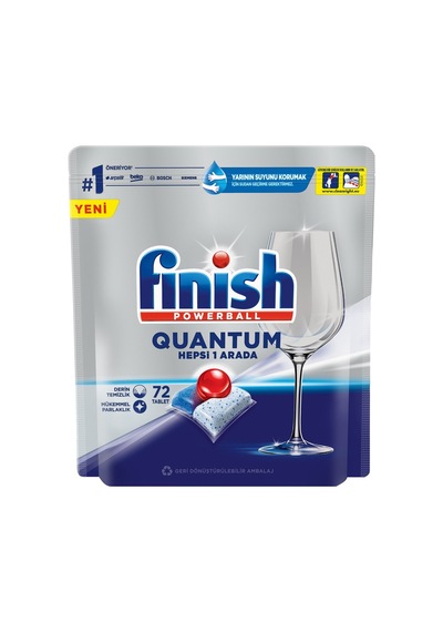 Finish Quantum Bulaşık Tableti 72'li - 3 Bölmeli Kapsül Teknolojisi Tarı