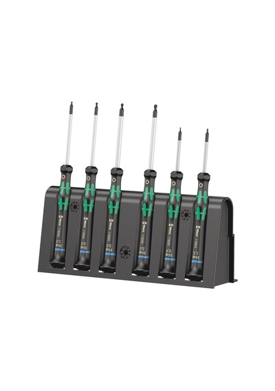 Wera Elektronikçi Tornavida Seti 2052/6 + Raf, 6 Parça, 051181560