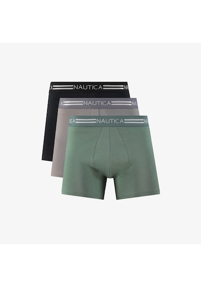 Nautica Erkek Gri Standart Fit 3'lü Boxer Düz X55006t Gri