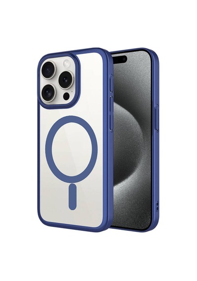 Teleplus Apple Uyumlu iPhone 15 Pro Kılıf Wireless Şarj Özellikli Sert Pc Mat Riksos M-safe Kapak
