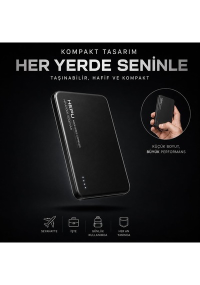 Lexroo Hp-ap06 Armor Series 5.000 Mah Kablosuz Powerbank - Qualcomm Quick Charge 3.0 & Type-c Çok Renkli