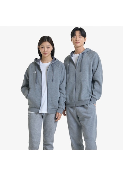 Under Armour Rival Fleece Fz Hood Erkek Gri Sweatshirt - 1379767
