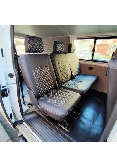 Volkswagen Transporter 5+1 Araca Özel Deri Oto Koltuk Kılıfı (473405931)