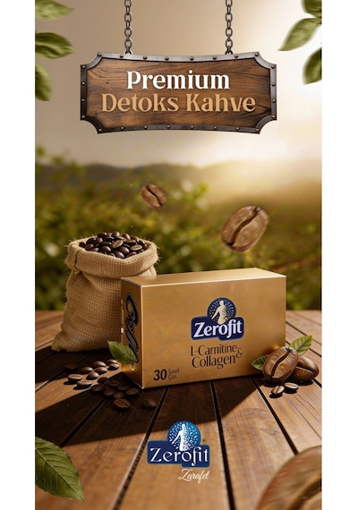 Zerofit Kolajen & L'carnitine Ekstratlı 30 Şase Form Kahve 150 Gr Detoks
