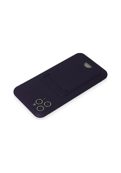 Newface - 95 - Apple İphone 11 Pro Max Kılıf Kelvin Kartvizitli Silikon - - Kmrsfres - Derin Mor