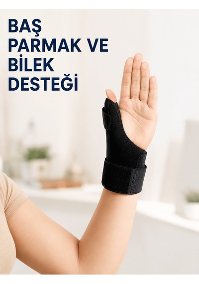Metal Atelli Başparmak Destekli El Bilekliği Ayarlanabilir De Quervain Bilek Desteği