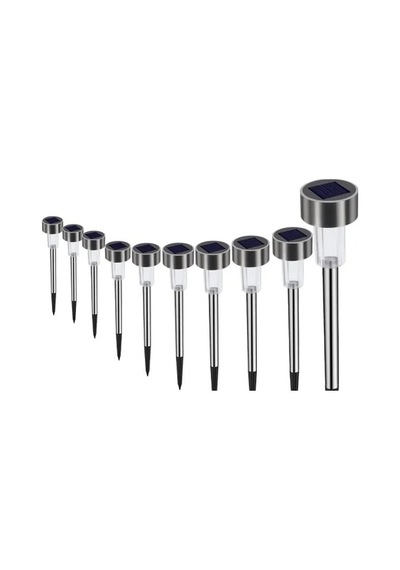 Lb Metal Gövdeli Solar Bahçe Lambası 10'lu