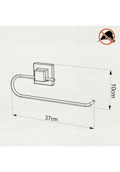 Tekno Tel Ef-240 Yapışkanlı Banyo Mutfak Kağıt Havluluk Siyah