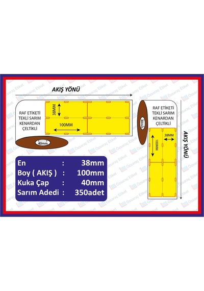 Raf Etillği100x38 350Sarım Sarı Renkl Kenardan Çeltikli