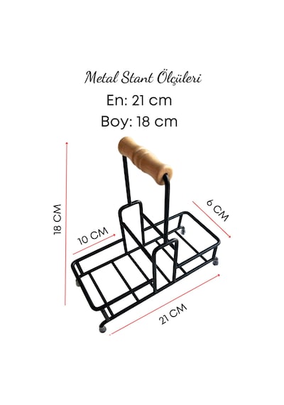 Grimorlife Mimoza Metal Standlı Ahşap Detaylı Bulaşık Deterjanı Ve Sıvı Sabunluk Mutfak Seti-süngerli- Şeffaf Şeffaf