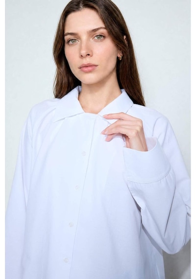 Defacto Regular Fıt Poplin Uzun Kollu Beyaz Tunik H5622ax26smwt32 Beyaz-wt32 Defacto Regular Fıt Poplin Uzun Kollu Beyaz Tunik H5622ax26smwt32 Beyaz-wt32