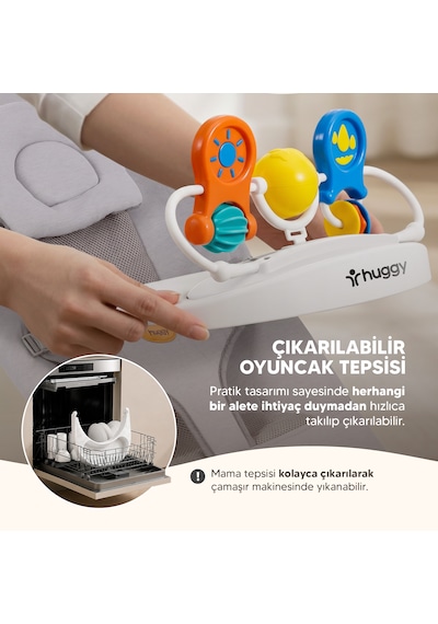 Melo 3in1 Piyanolu Oyuncaklı Tekerlekli Sallanabilir Ana Kucağı
