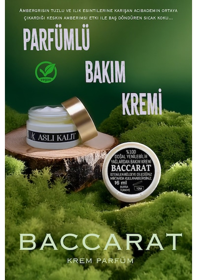 Bakım Kremi Body Parfume Baccarat %100 Doğal Yağlardan El Yapımı Care Cream 16ml