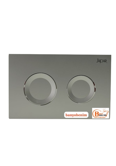 Japar Gömme Rezervuar Set Mat Krom Buton + Bymet Krom Valf Beyaz - Mat Krom
