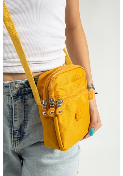 Nemo Bags Sarı Unisex Telefonluk, Cüzdan, Kartlık, Çapraz Askılı Omuz Çantası, 18x13cm Sarı