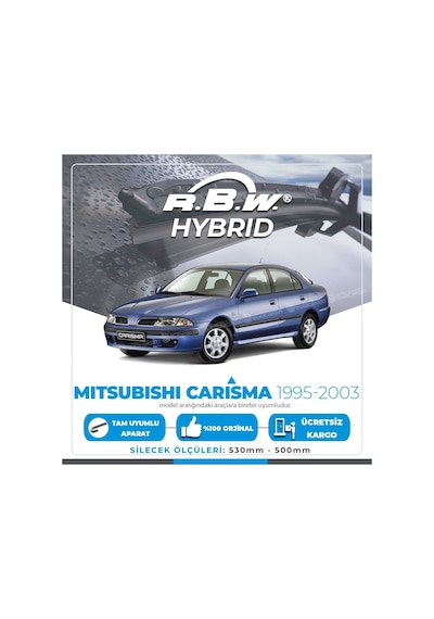 Rbw Hybrid Mitsubishi Carisma 1995-2003 Ön Silecek Takımı -Hibrit