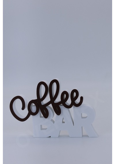 Coffee Bar Dekoratif Yazı - Kahve Köşesi Aksesuarı Kahverengi Coffee Bar - 836016861