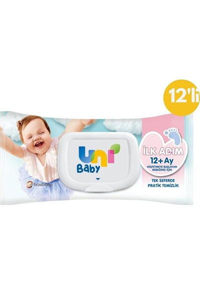 Uni Baby Ilk Adım Islak Mendil 52'Li X 12 Paket