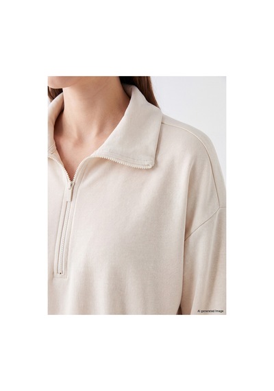 LC Waikiki Alıta Cıty Farkıyla Lcw Modest Bej İnterlok Düz Oversize Kadın Sweatshirt Tunik Bej - 924121768 Bej LC Waikiki Alıta Cıty Farkıyla Lcw Modest Bej İnterlok Düz Oversize Kadın Sweatshirt Tunik Bej - 924121768 Bej