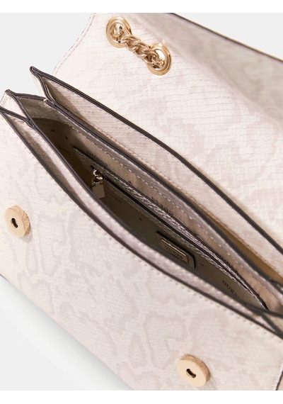 Guess Serenova Animal-print Kadın Omuz Çantası Hwkg8091210 Krem