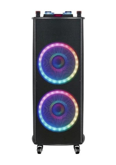 Ndr1212s Karaoke Bluetooth Hoparlör 2 Adet Mikrofon Ve Ekolayzer'li 2x12" Hoparlör 400-330-1090mm